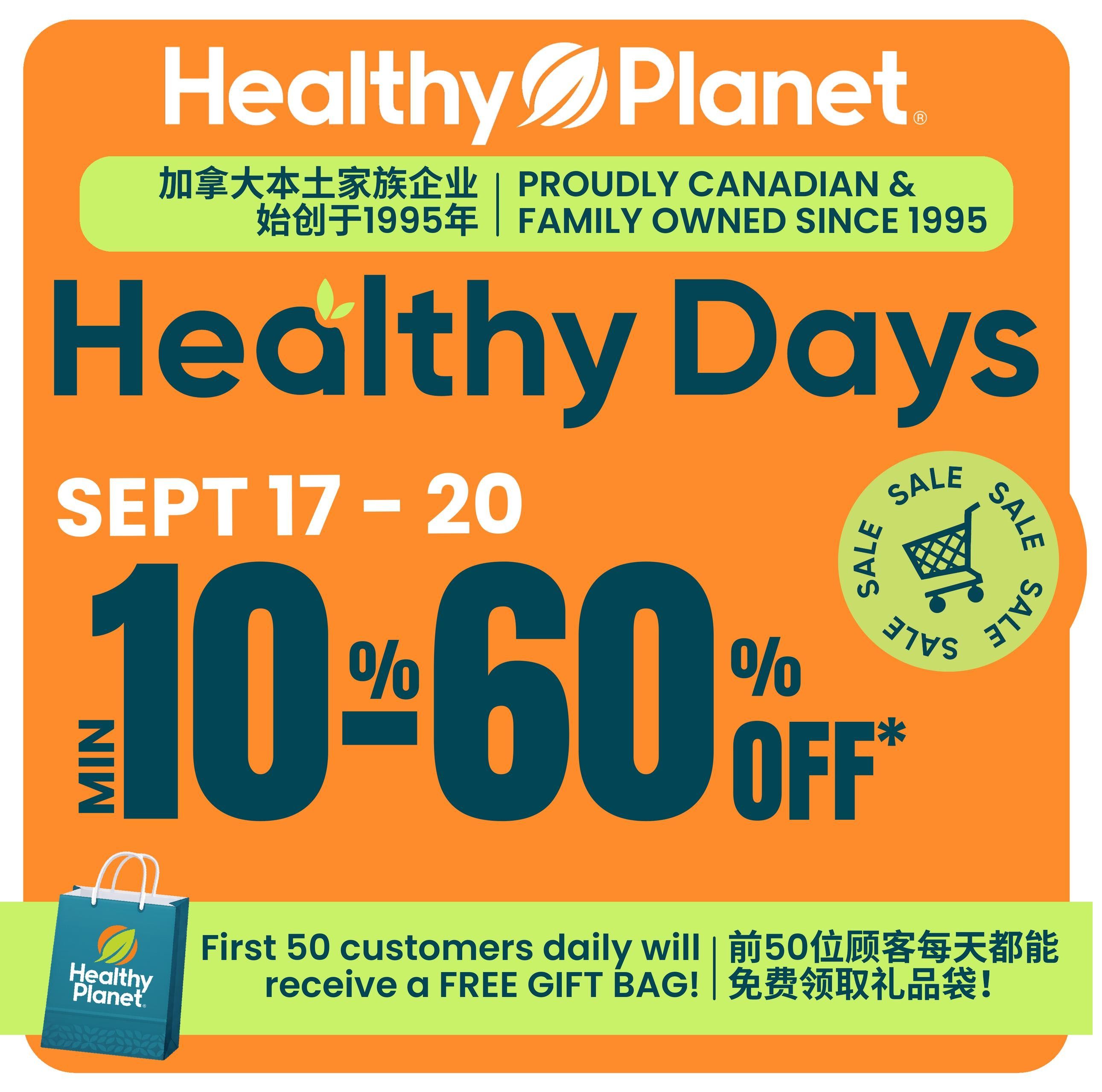 Healthy Planet Flyer September 17 to 20