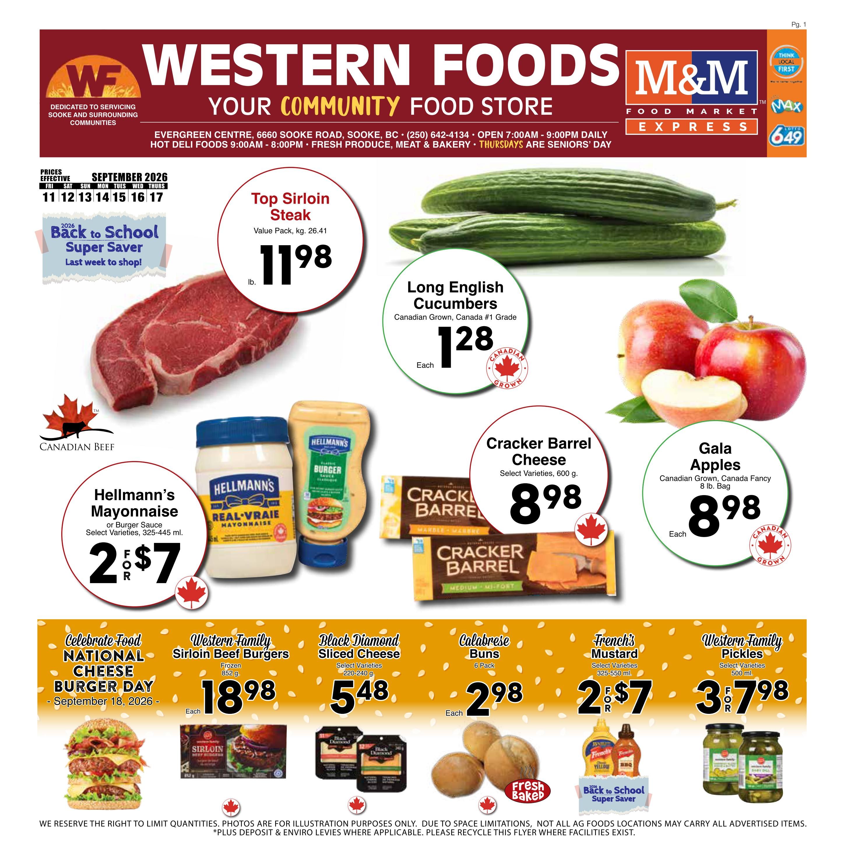Western Foods Flyer September 11 to 17