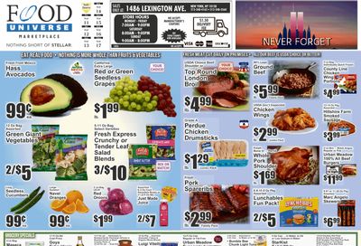 Food Universe (1486 Lexington Ave., New York, NY) Weekly Ad September 11 - 17, 2026