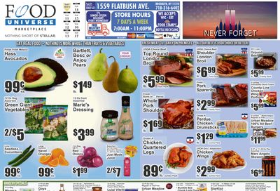 Food Universe (1559 Flatbush Avenue, Brooklyn, NY) Weekly Ad September 11 - 17, 2026