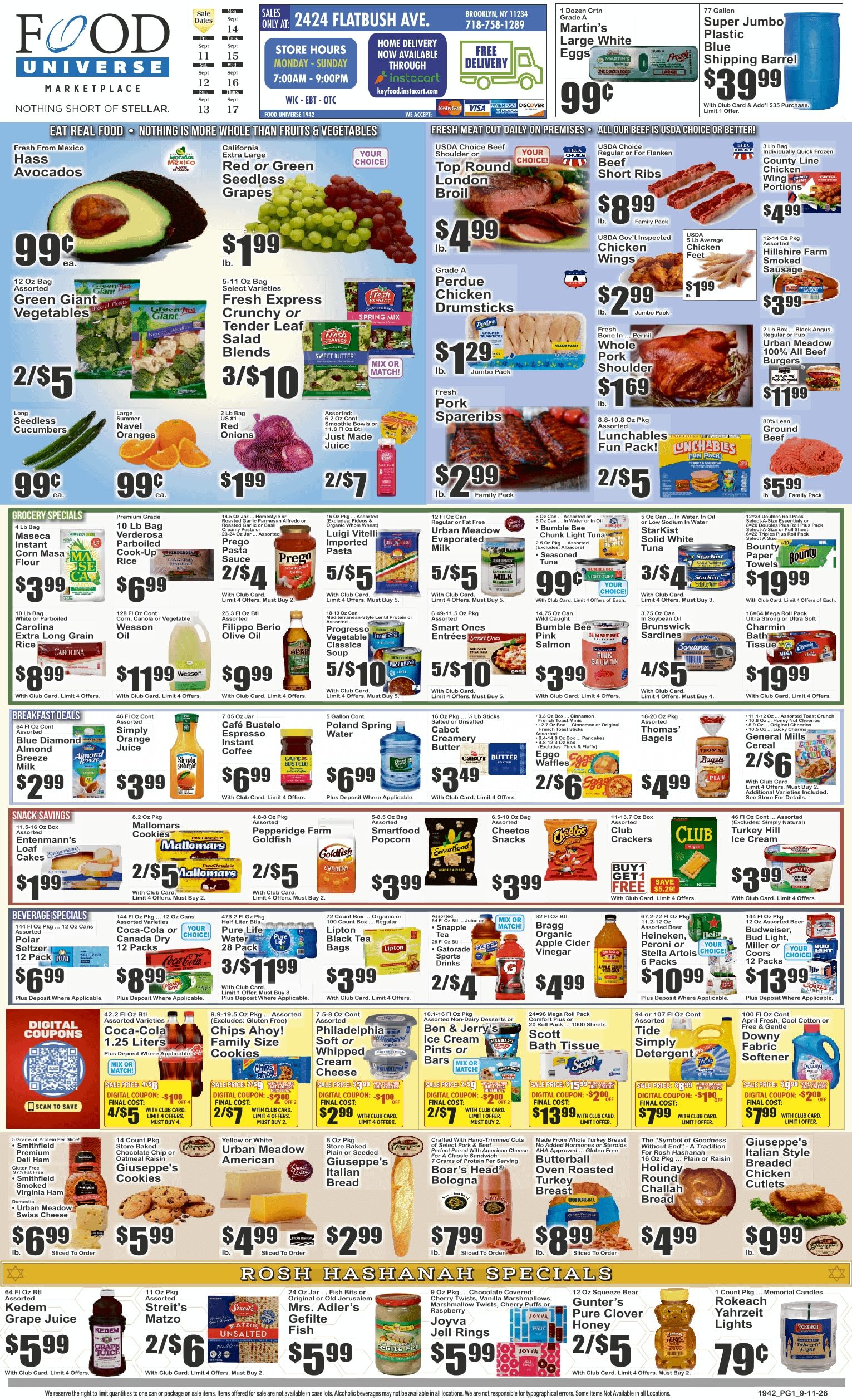 Food Universe (2424 Flatbush Ave., Brooklyn, NY) Weekly Ad September 11 - 17, 2026