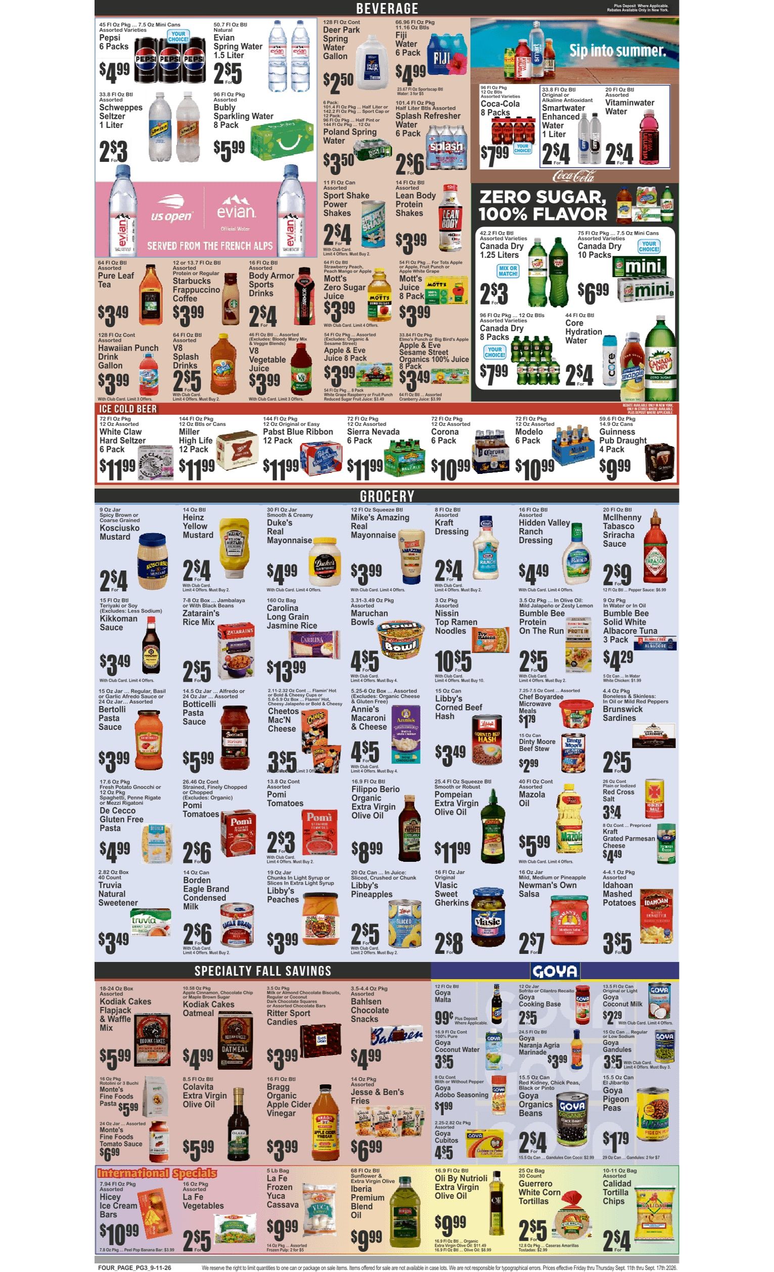 Food Universe (243 Schenactady Ave., Brooklyn, NY) Weekly Ad September 11 - 17, 2026