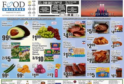 Food Universe (248 East 174th Street, Bronx, NY) Weekly Ad September 11 - 17, 2026