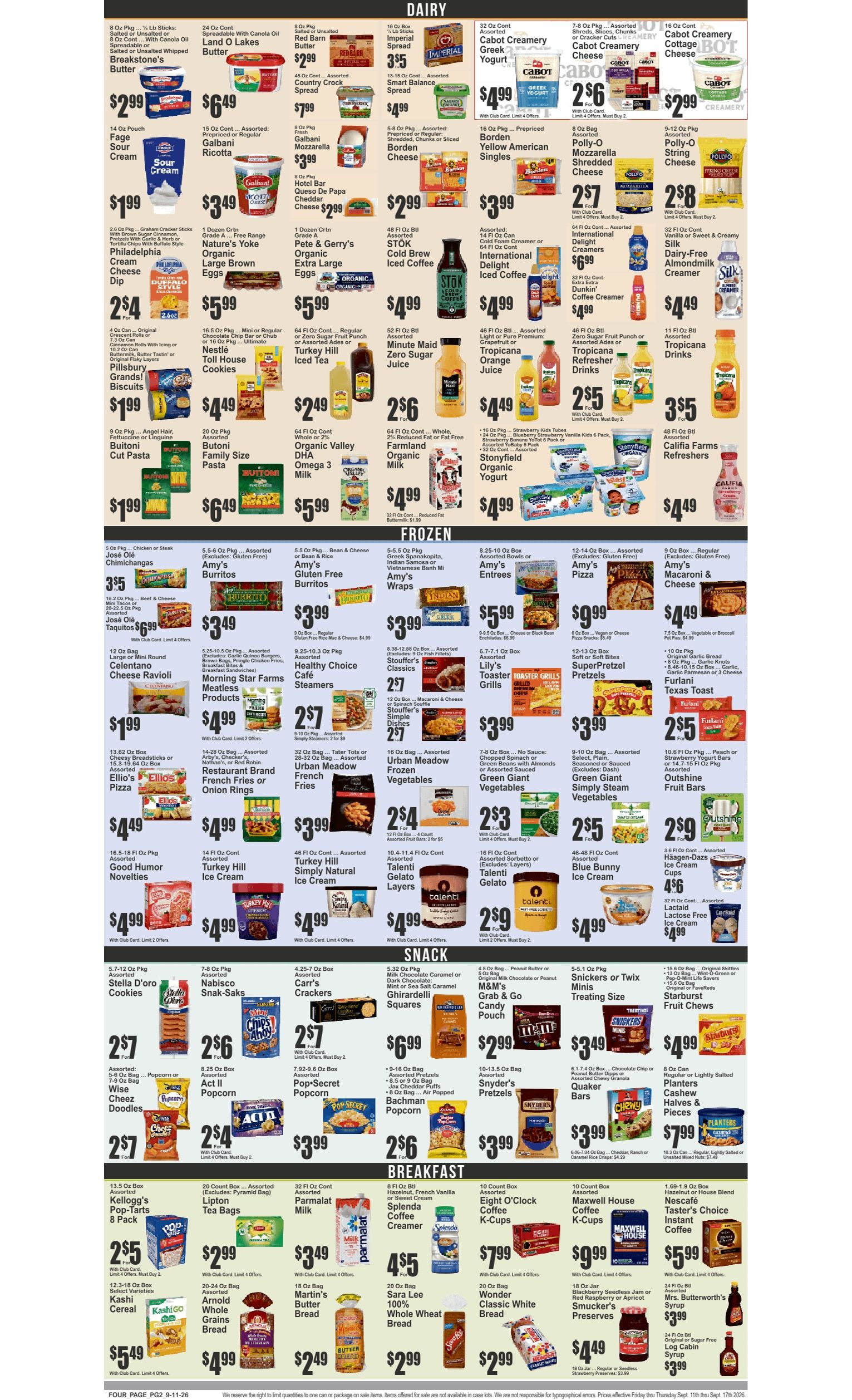Food Universe (82 W. Kingsbridge Rd., Bronx, NY) Weekly Ad September 11 - 17, 2026