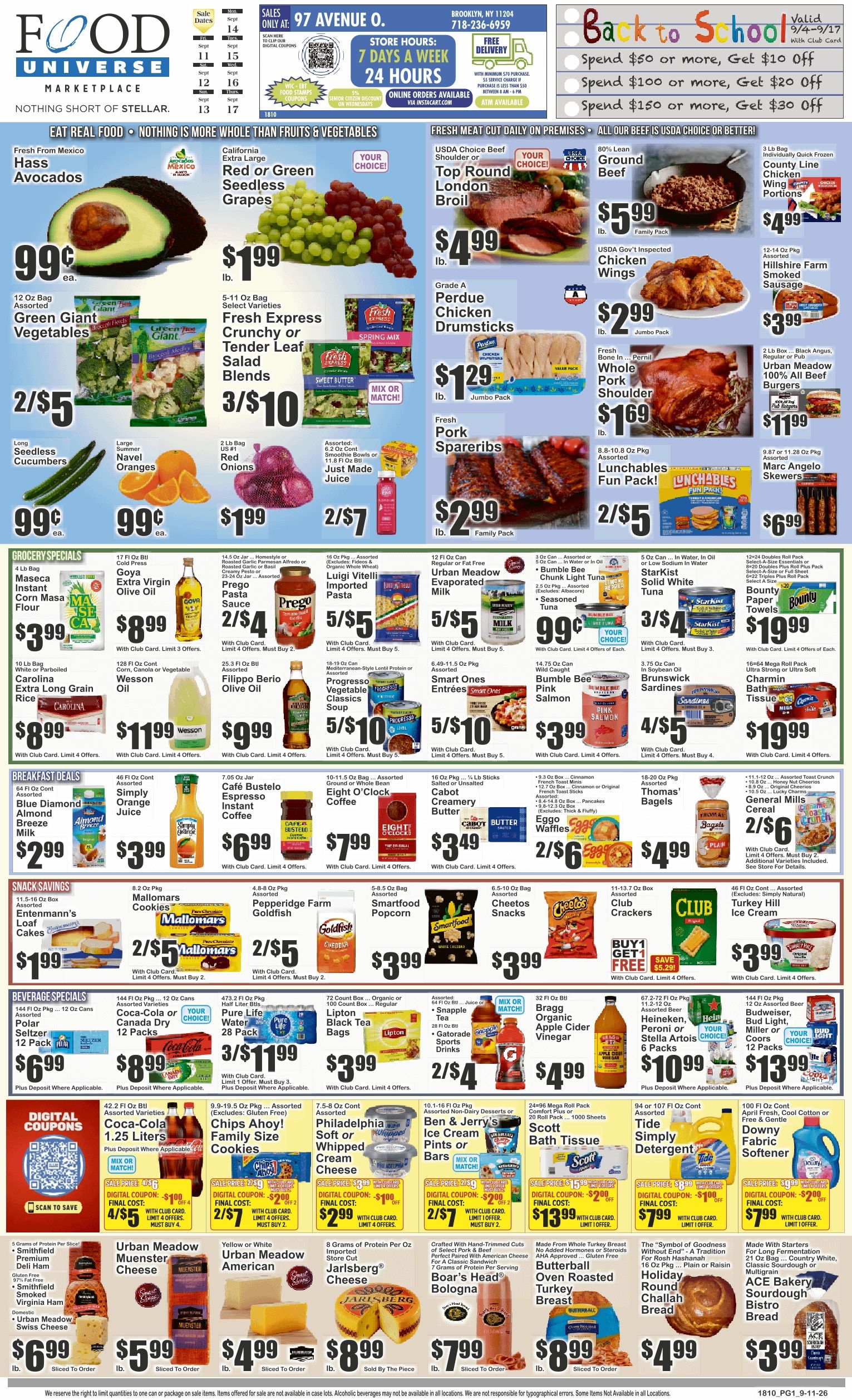 Food Universe (97 Avenue O, Brooklyn, NY) Weekly Ad September 11 - 17, 2026