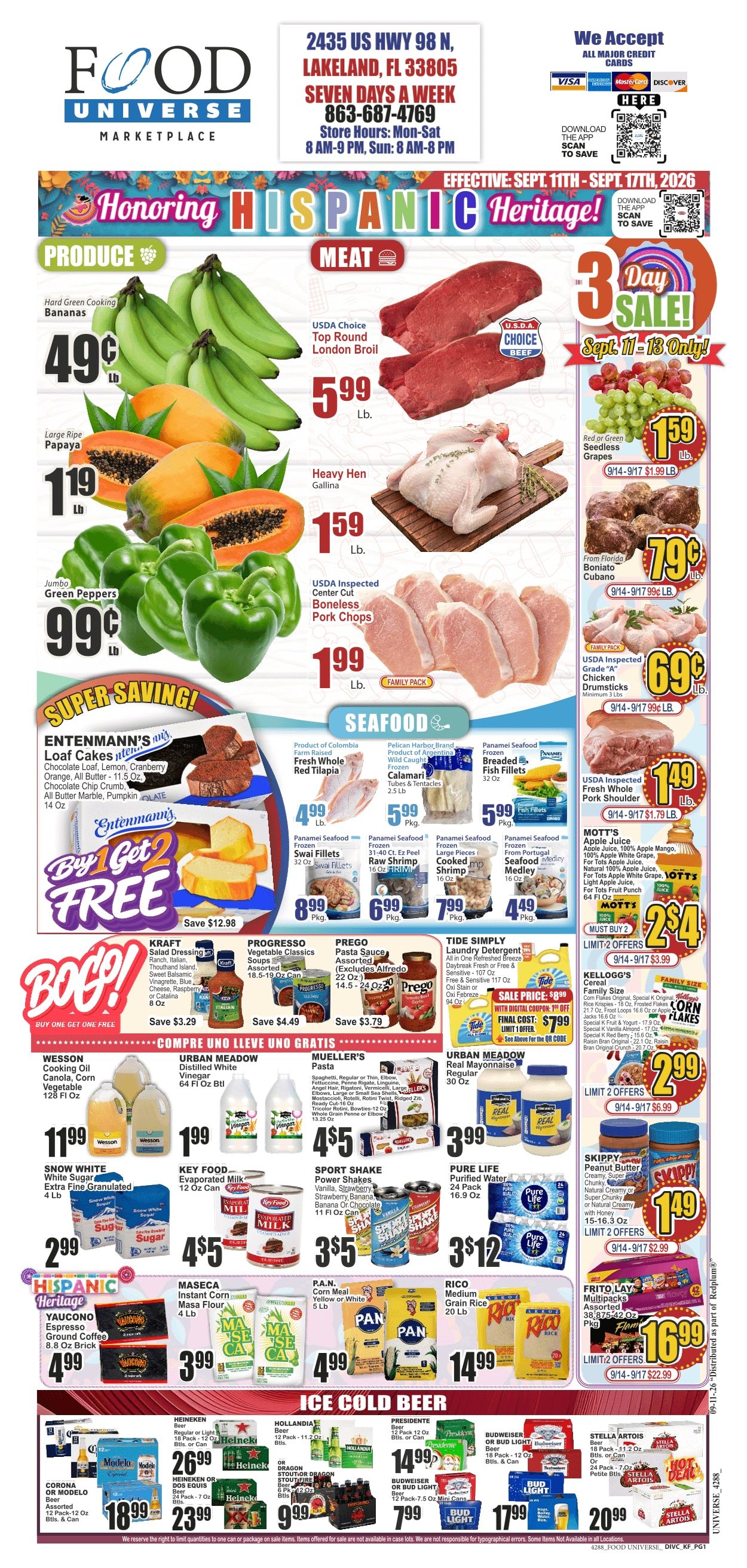 Food Universe (Lakeland, FL) Weekly Ad September 11 - 17, 2026