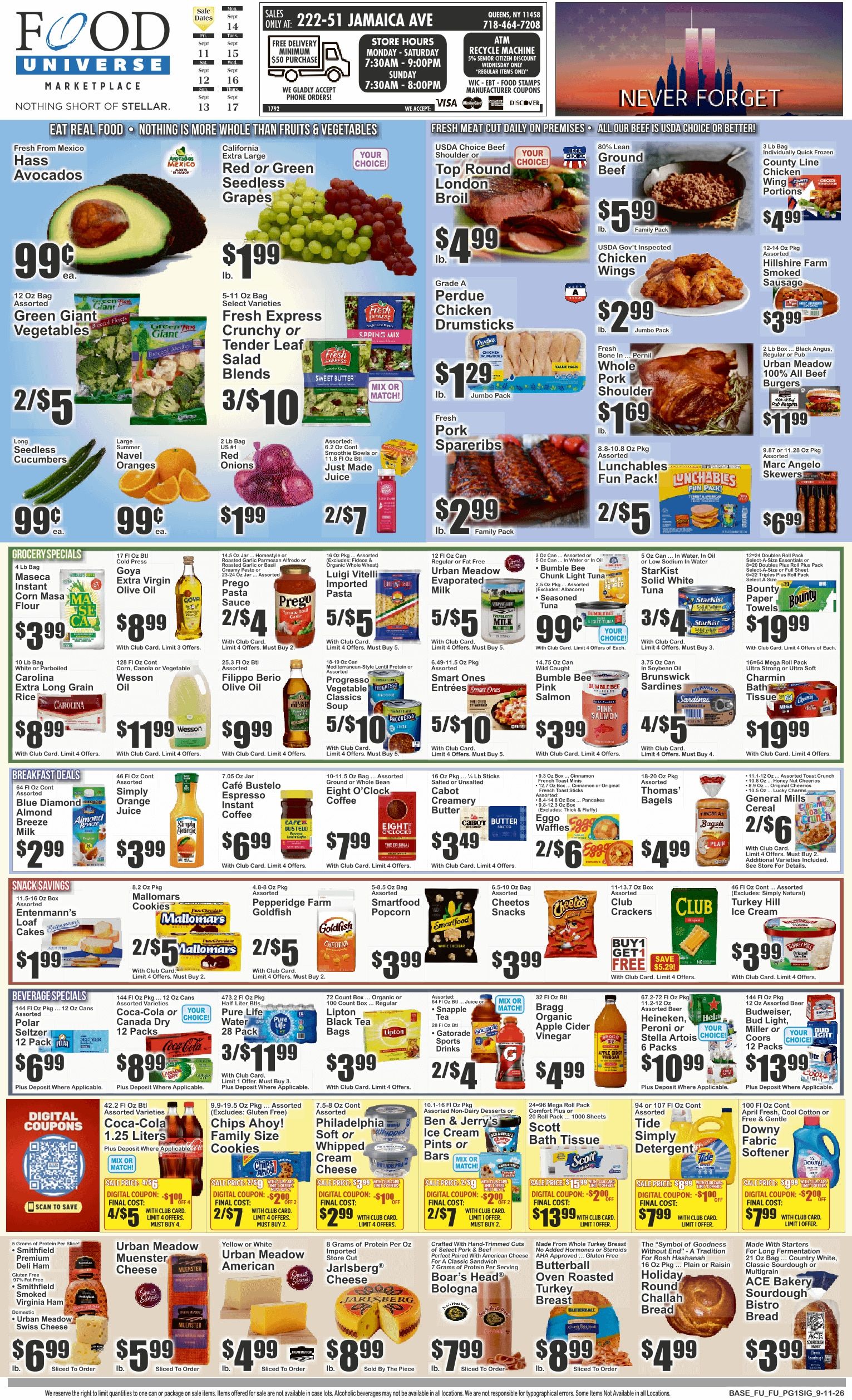 Food Universe (Queens Village, NY) Weekly Ad September 11 - 17, 2026