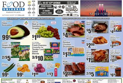 Food Universe (Sunnyside, NY) Weekly Ad September 11 - 17, 2026