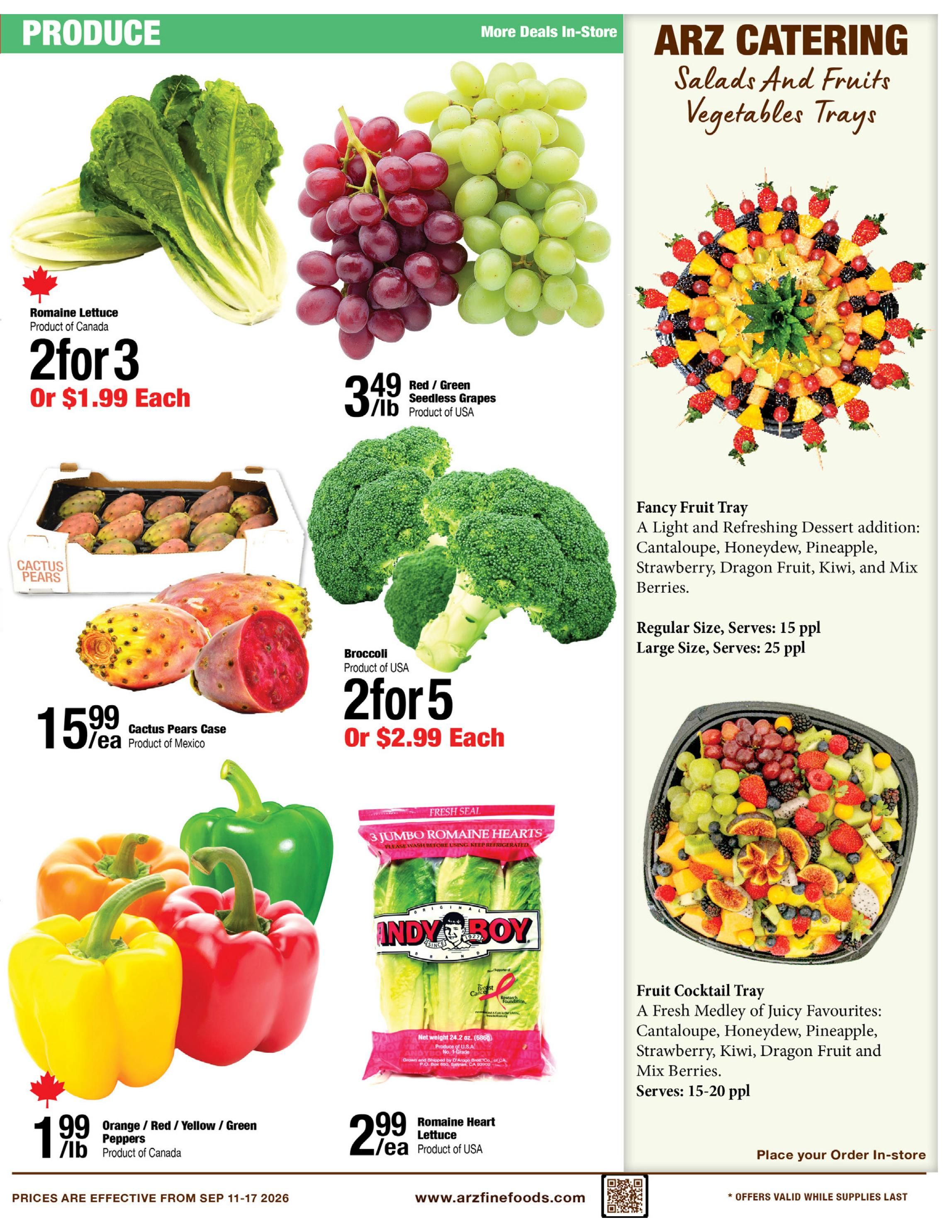 Arz Fine Foods Flyer September 11 to 17