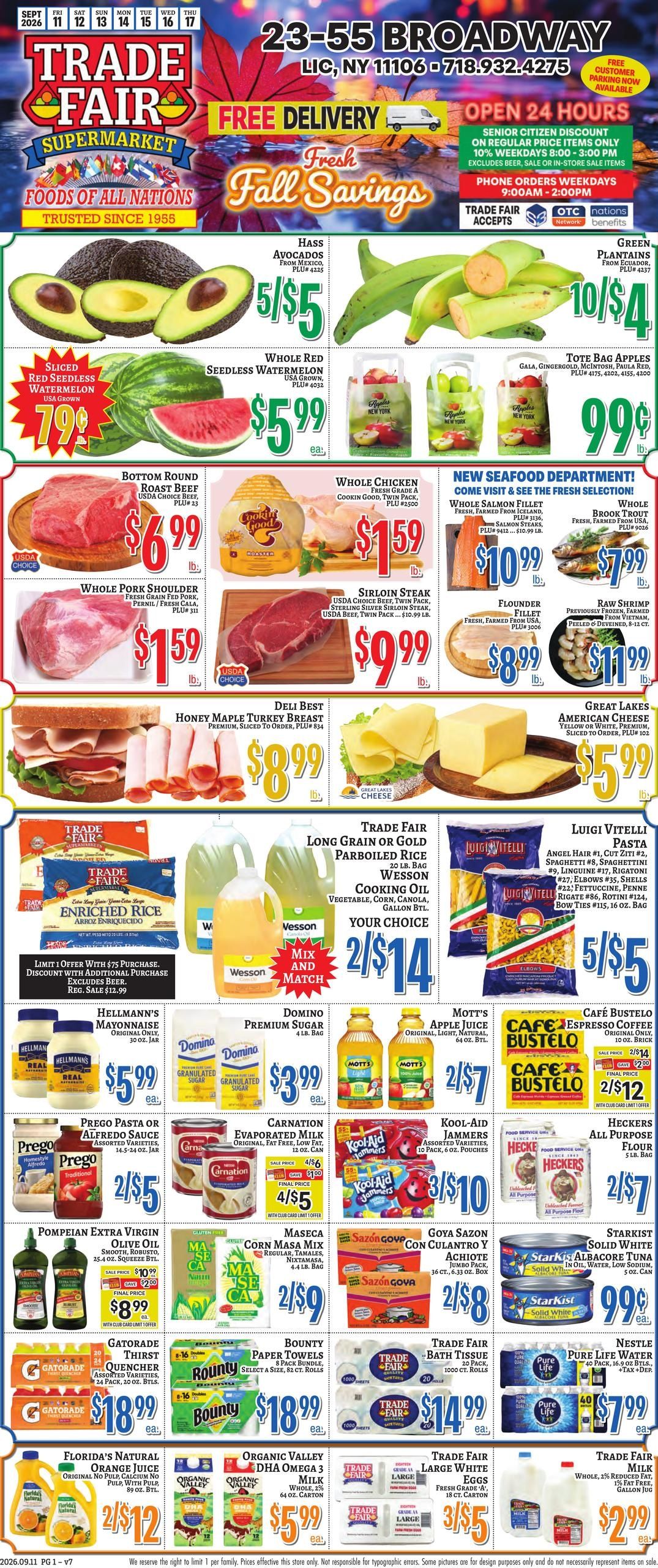 Trade Fair Supermarket Weekly Ad September 11 - 17, 2026