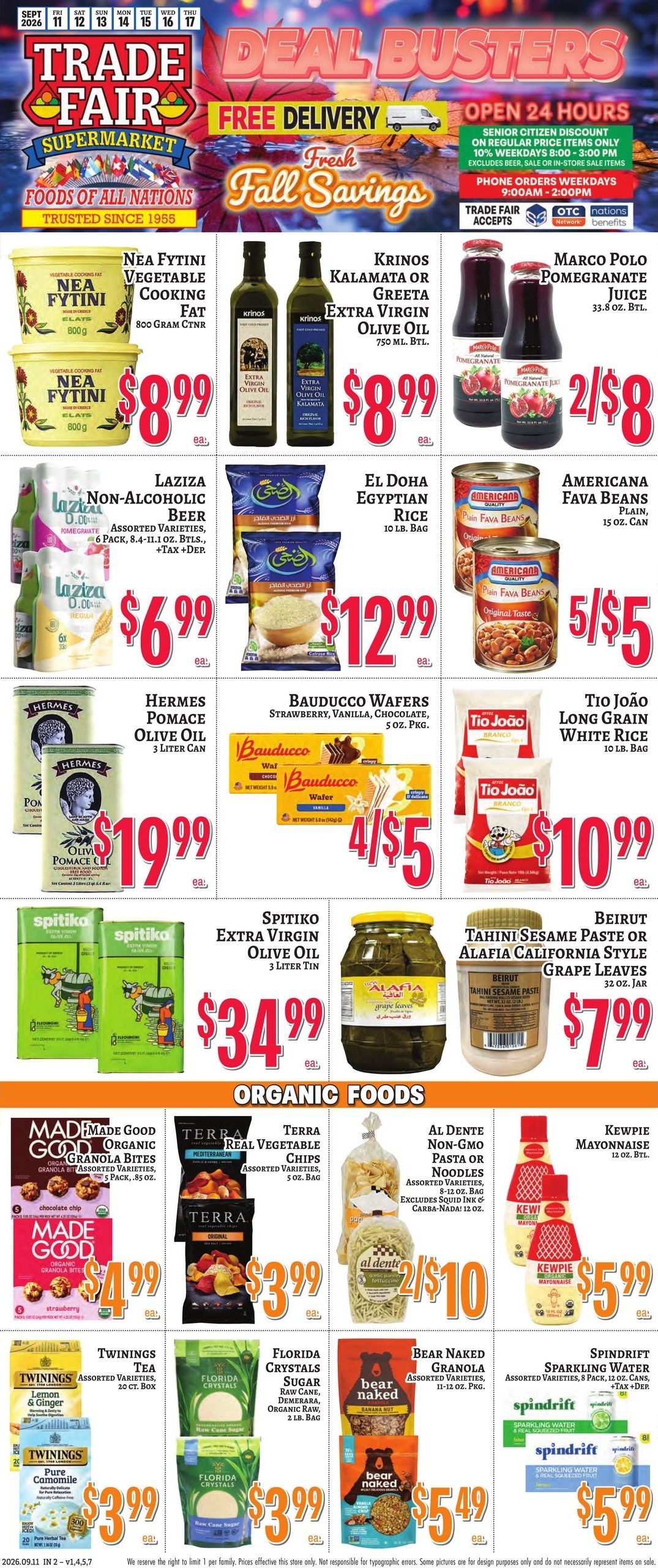 Trade Fair Supermarket Weekly Ad September 11 - 17, 2026