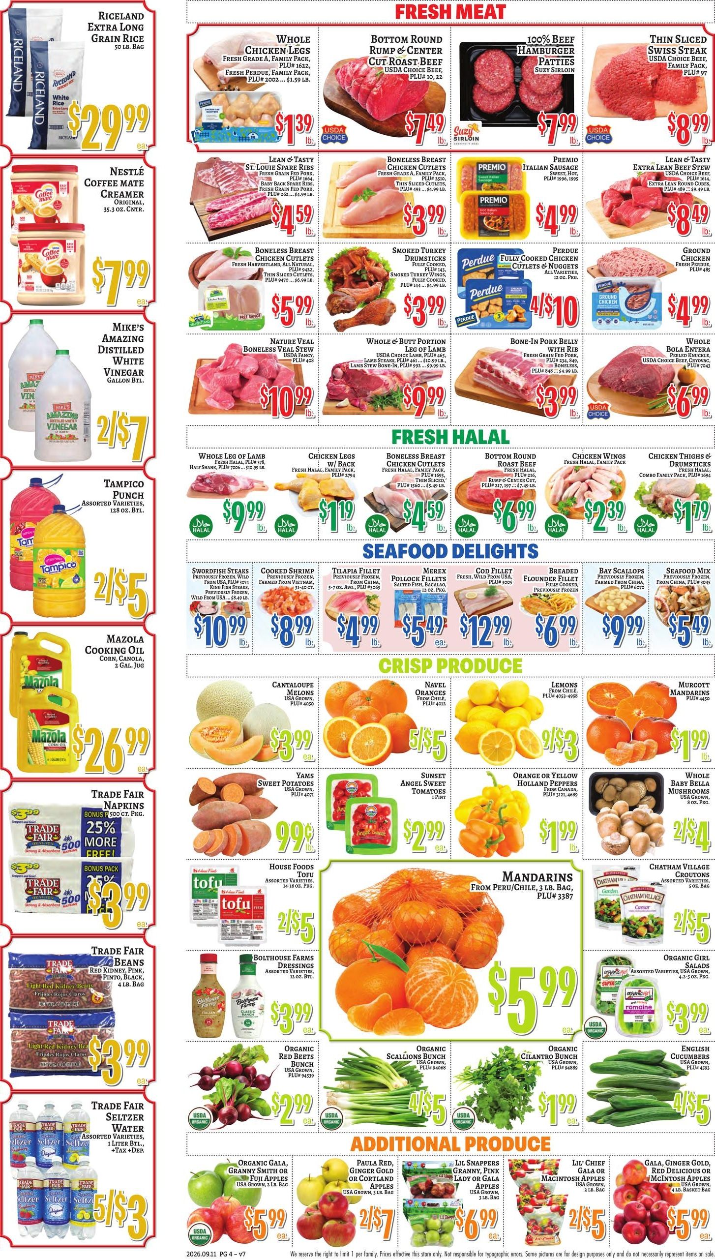 Trade Fair Supermarket Weekly Ad September 11 - 17, 2026
