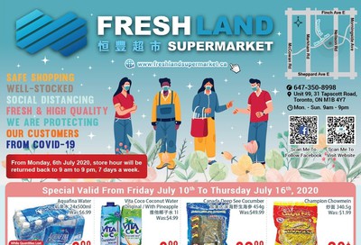 FreshLand Supermarket Flyer July 10 to 16