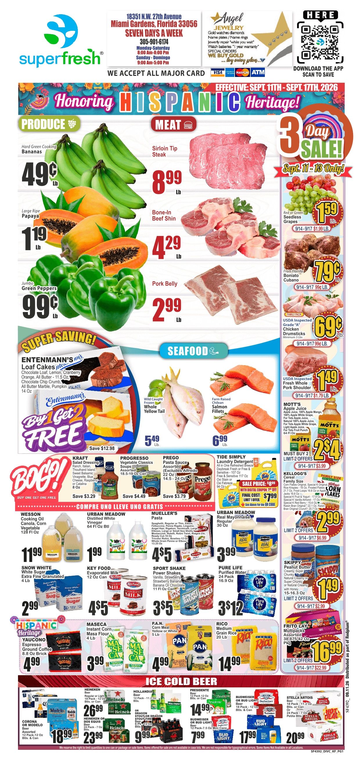 SuperFresh Supermarkets (Miami Gardens, FL) SuperFresh Weekly Ad September 11 - 17, 2026
