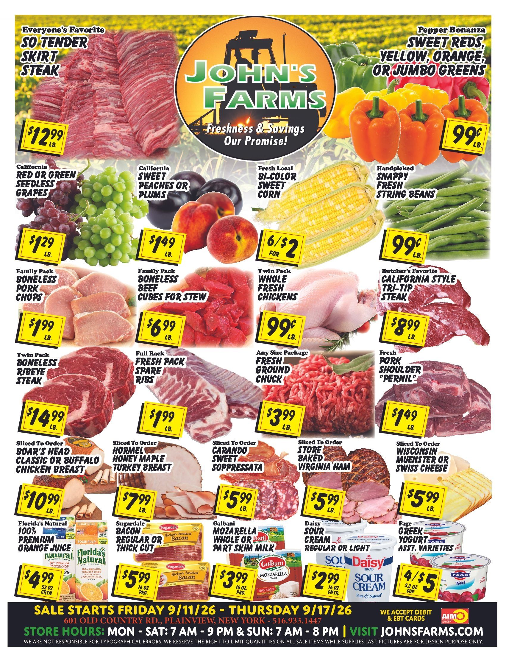 John's Farms Weekly Ad September 11 - 17, 2026