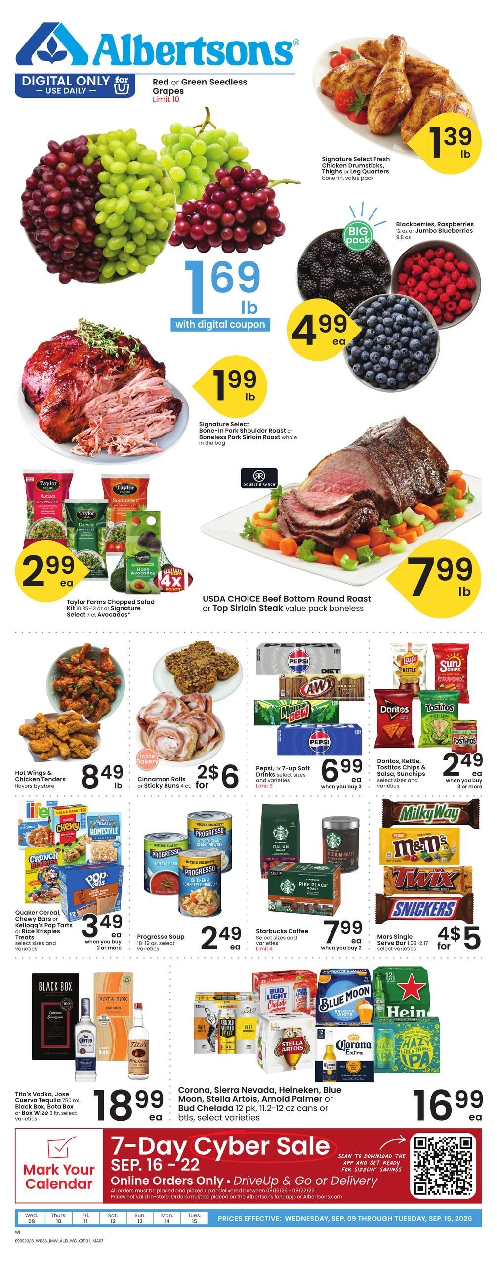 Albertsons (Williston Area, ND) Weekly Ad September 9 - 15, 2026