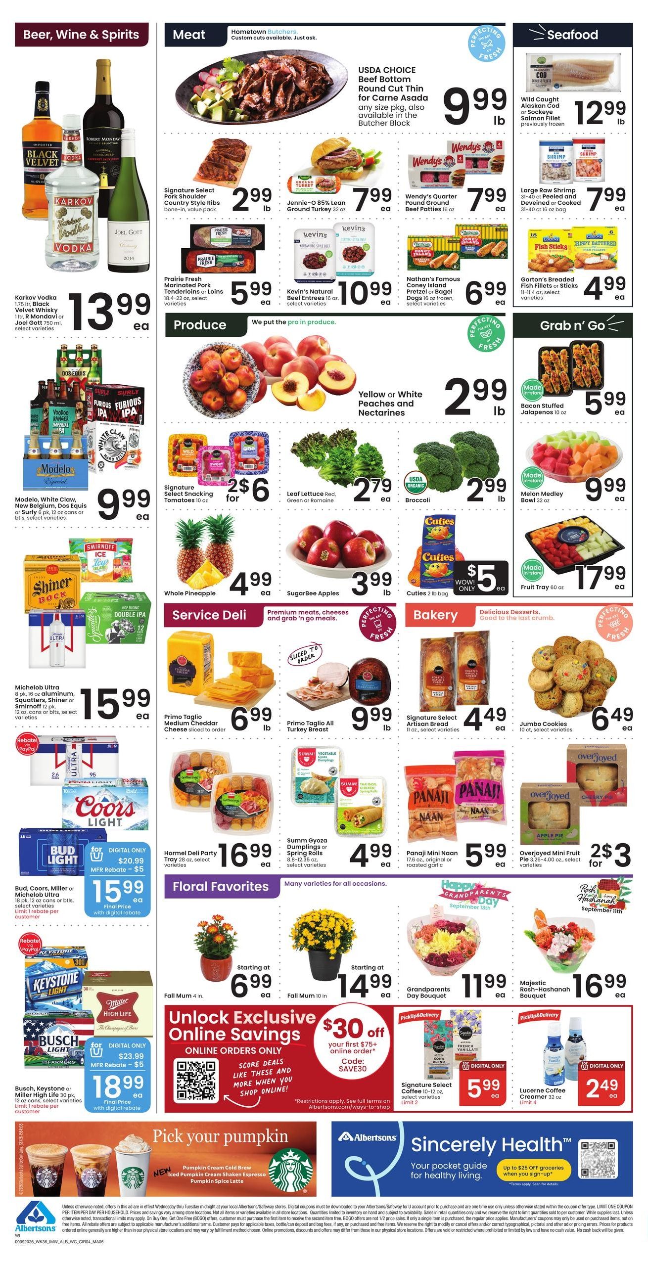 Albertsons (Williston Area, ND) Weekly Ad September 9 - 15, 2026