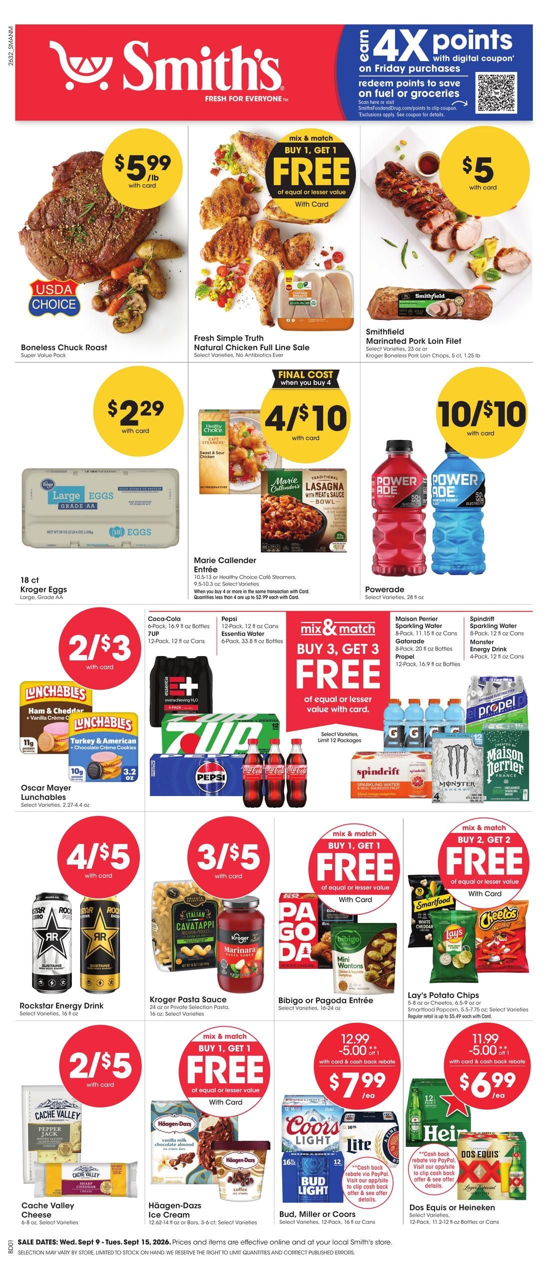 Smith's (Questa Area, NM) Weekly Ad September 9 - 15, 2026