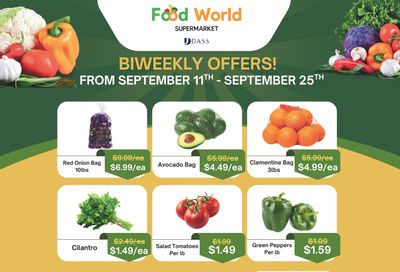 Food World Supermarket Flyer September 11 to 25