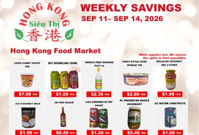 Hong Kong Food Market Flyer September 11 to 14