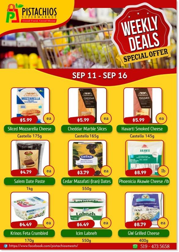 Pistachios Supermarket Flyer September 11 to 16