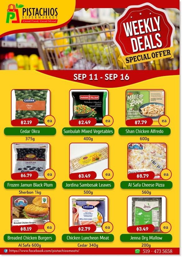 Pistachios Supermarket Flyer September 11 to 16