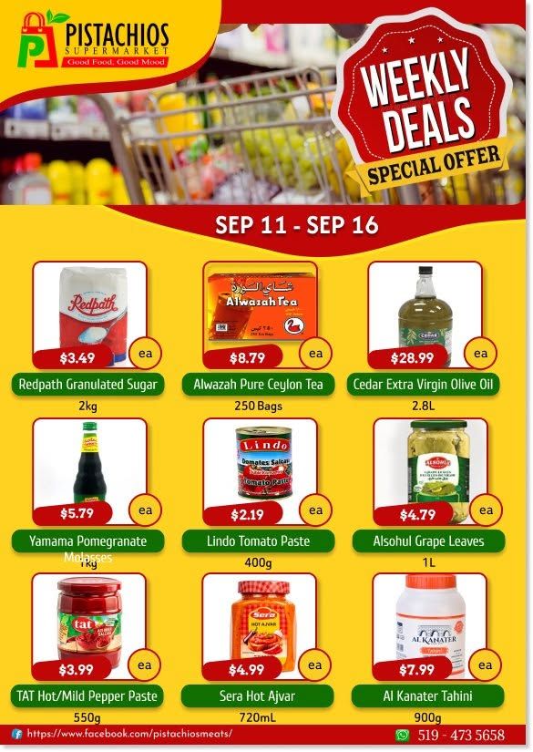 Pistachios Supermarket Flyer September 11 to 16