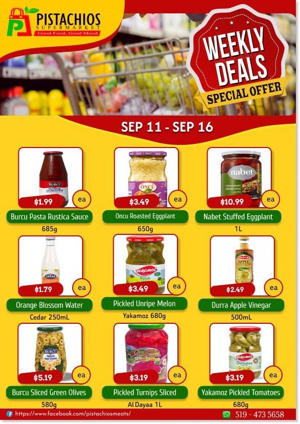 Pistachios Supermarket Flyer September 11 to 16