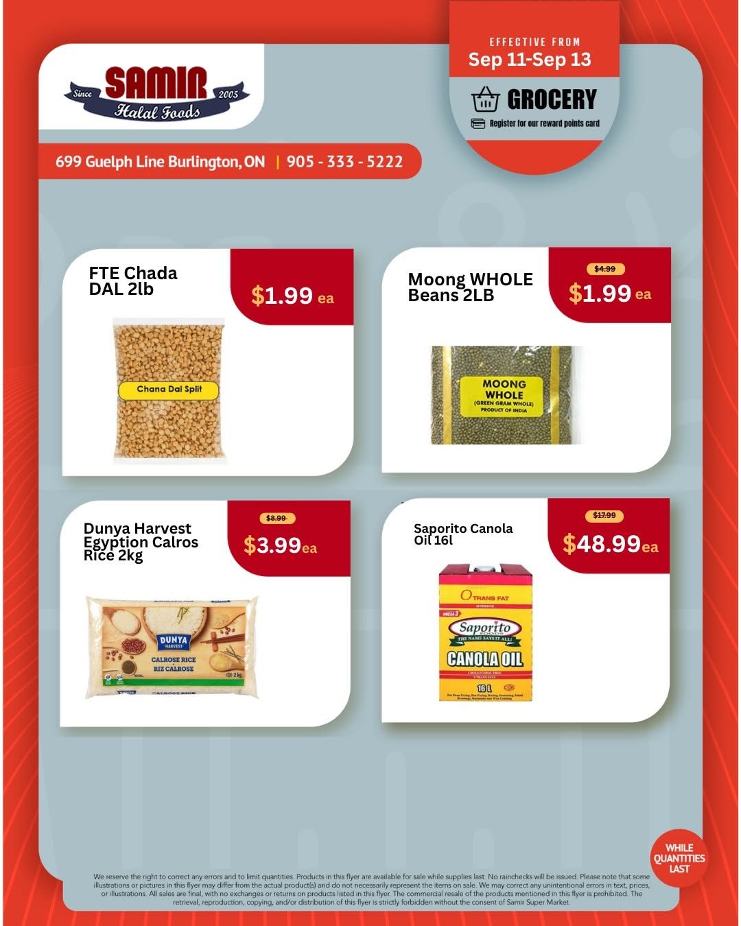 Samir Supermarket (Burlington) Flyer September 11 to 13