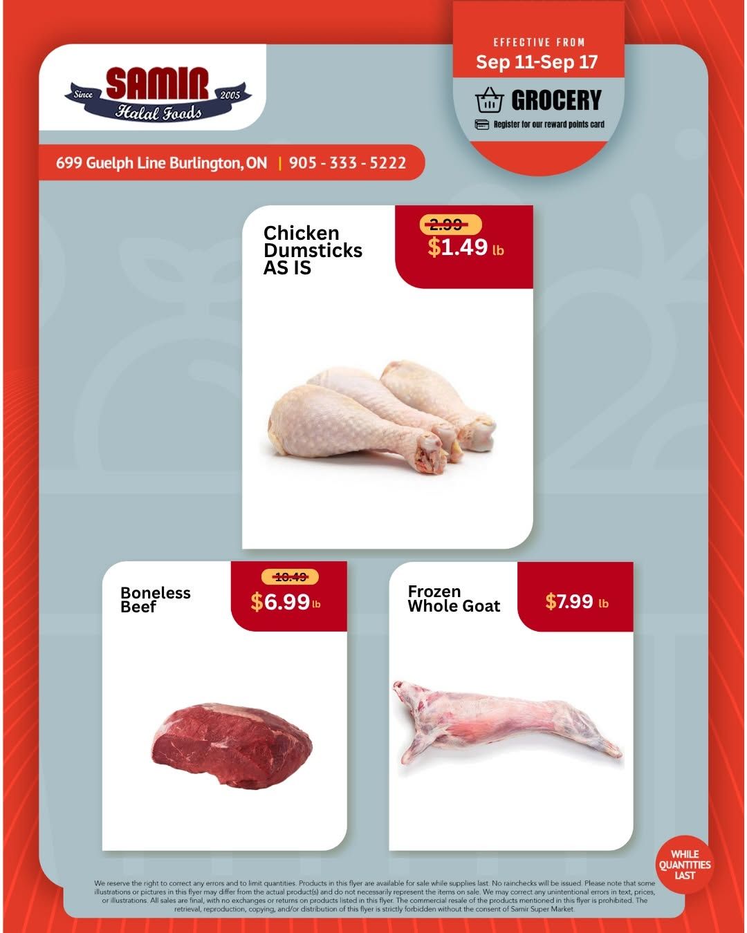 Samir Supermarket (Burlington) Flyer September 11 to 13