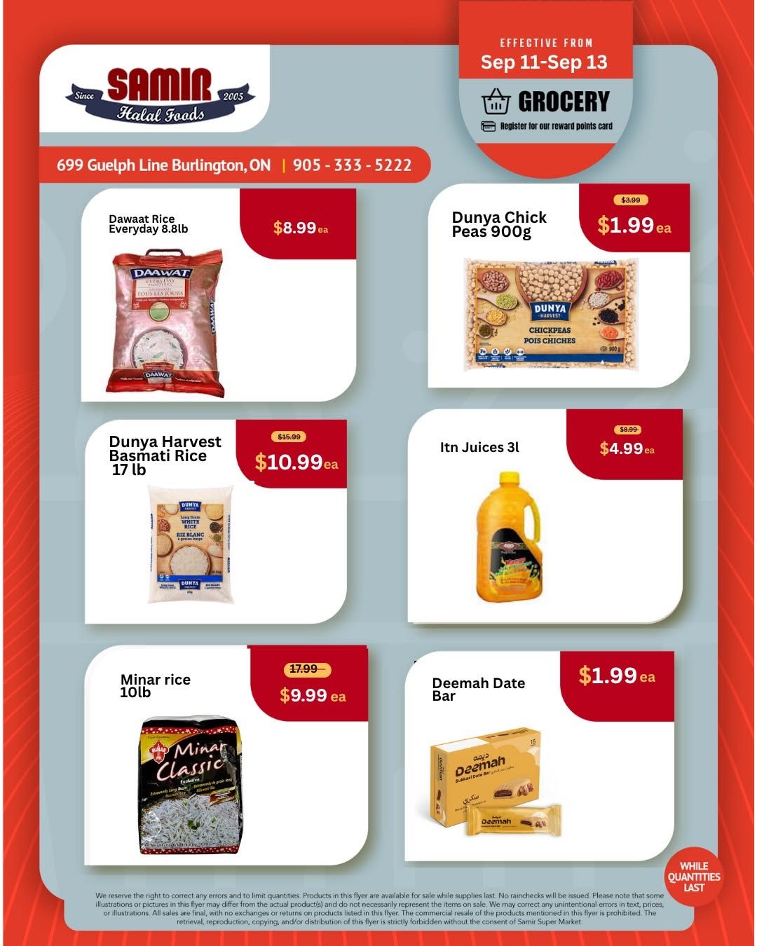 Samir Supermarket (Burlington) Flyer September 11 to 13