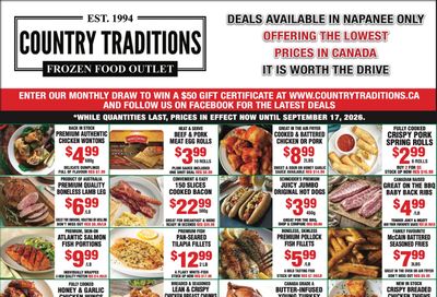 Country Traditions Flyer September 10 to 17