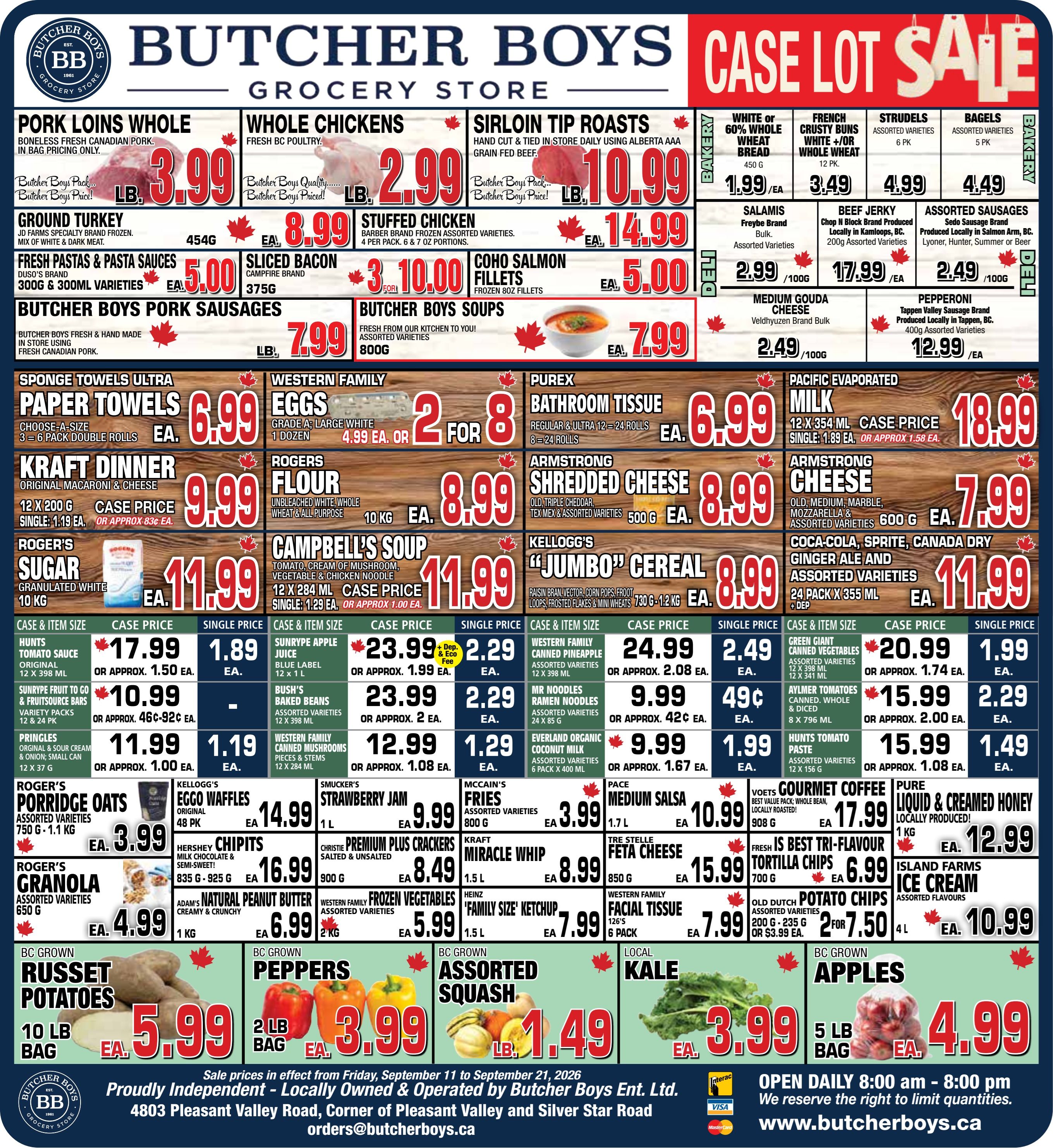 Butcher Boys Grocery Store Flyer September 11 to 21