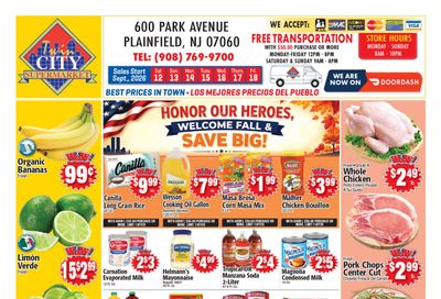 Twin City Supermarket (600 Park Avenue, Plainfield, NJ) Weekly Ad September 7 - 13, 2026