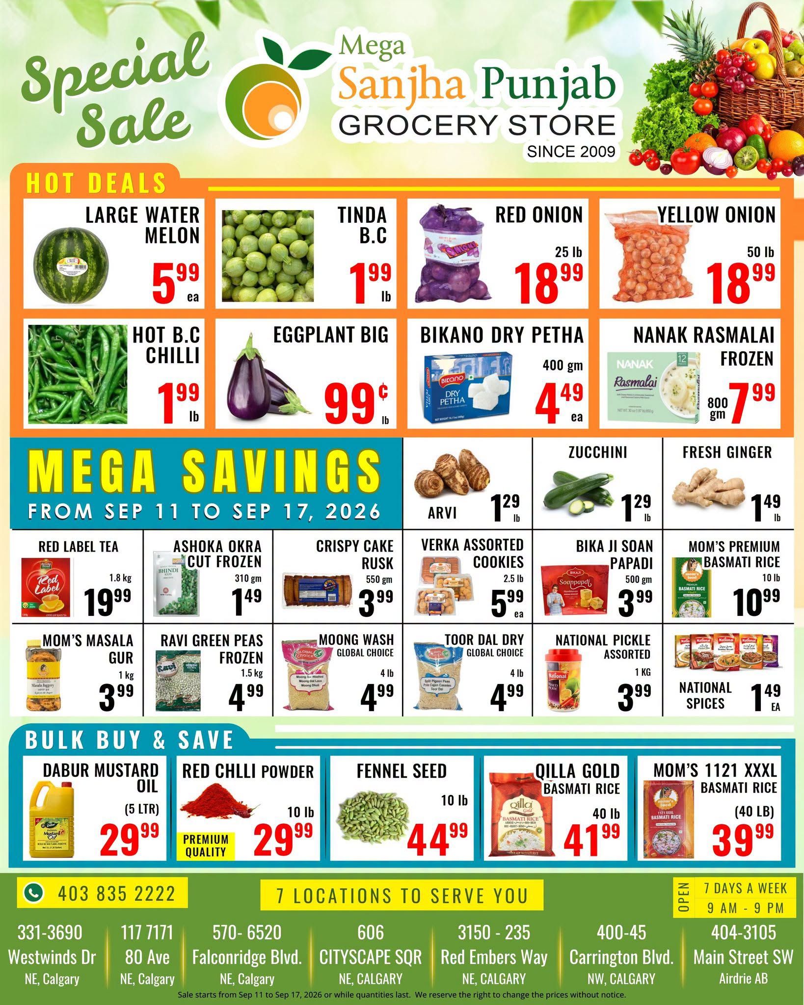 Sanjha Punjab Grocery Store Flyer September 11 to 17