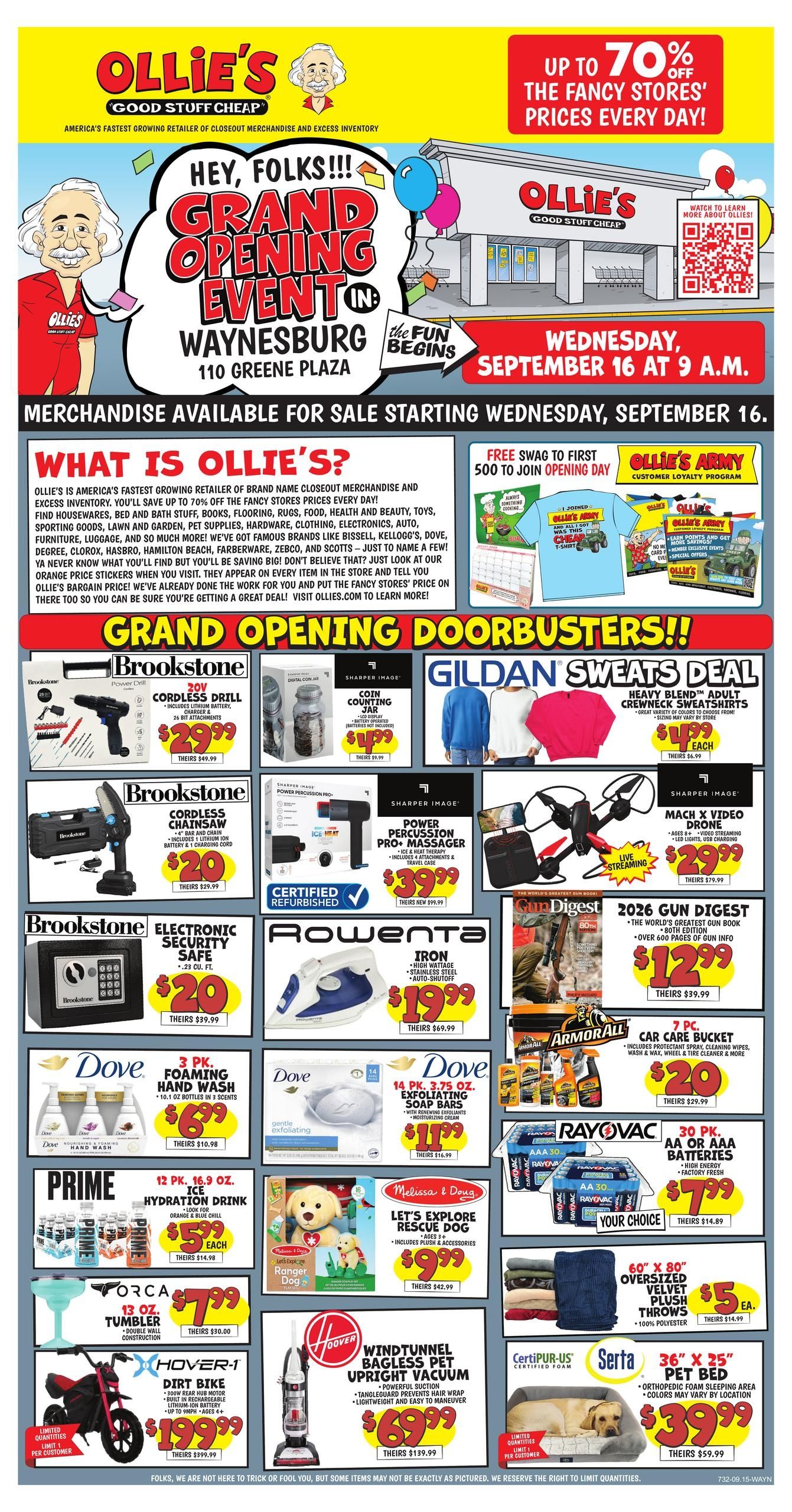 Ollie's Bargain Outlet (Pittsburgh Area, PA) Weekly Ad September 17 - October 12, 2026