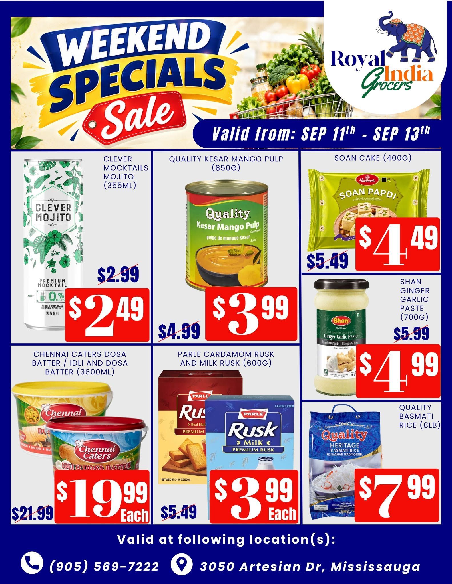 Royal India Grocers Flyer September 11 to 13