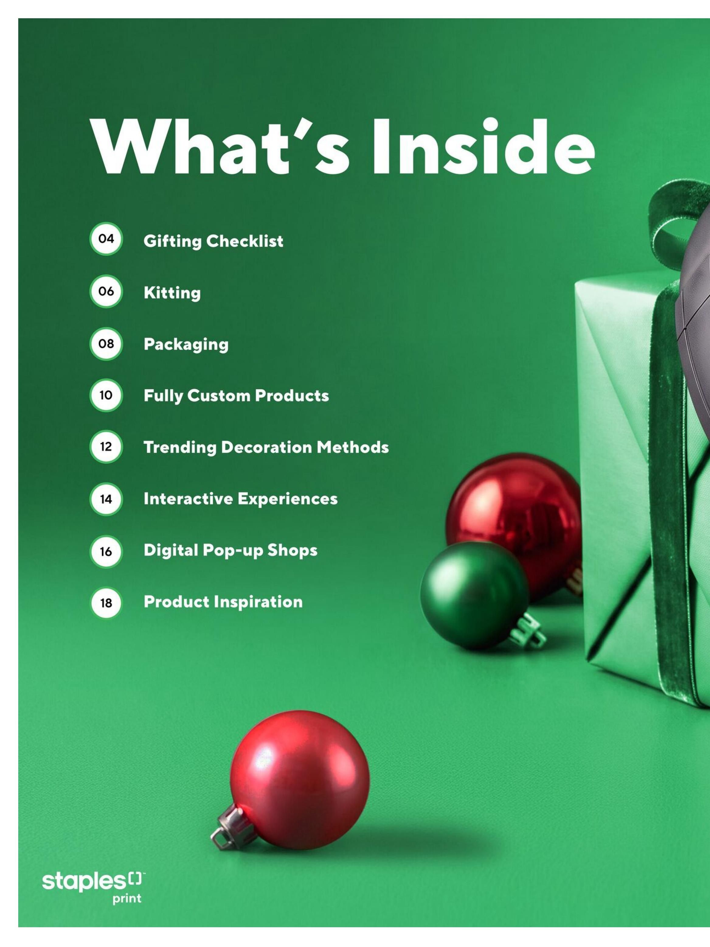 Staples Holiday Idea Gift Guide September 10 to December 31