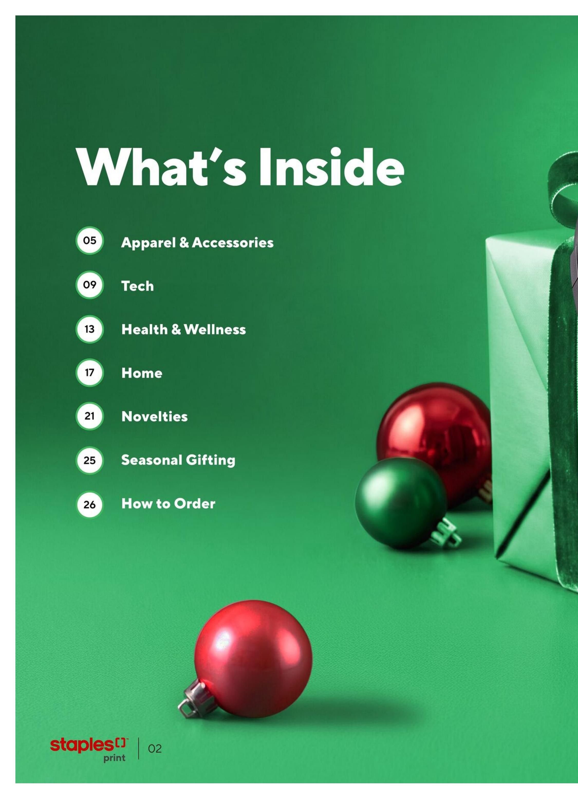 Staples Holiday Idea Gift Guide September 10 to December 31