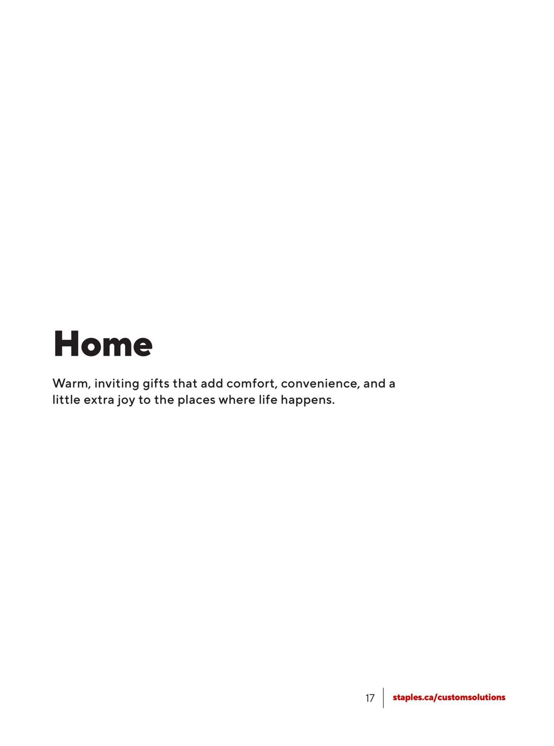 Staples Holiday Idea Gift Guide September 10 to December 31