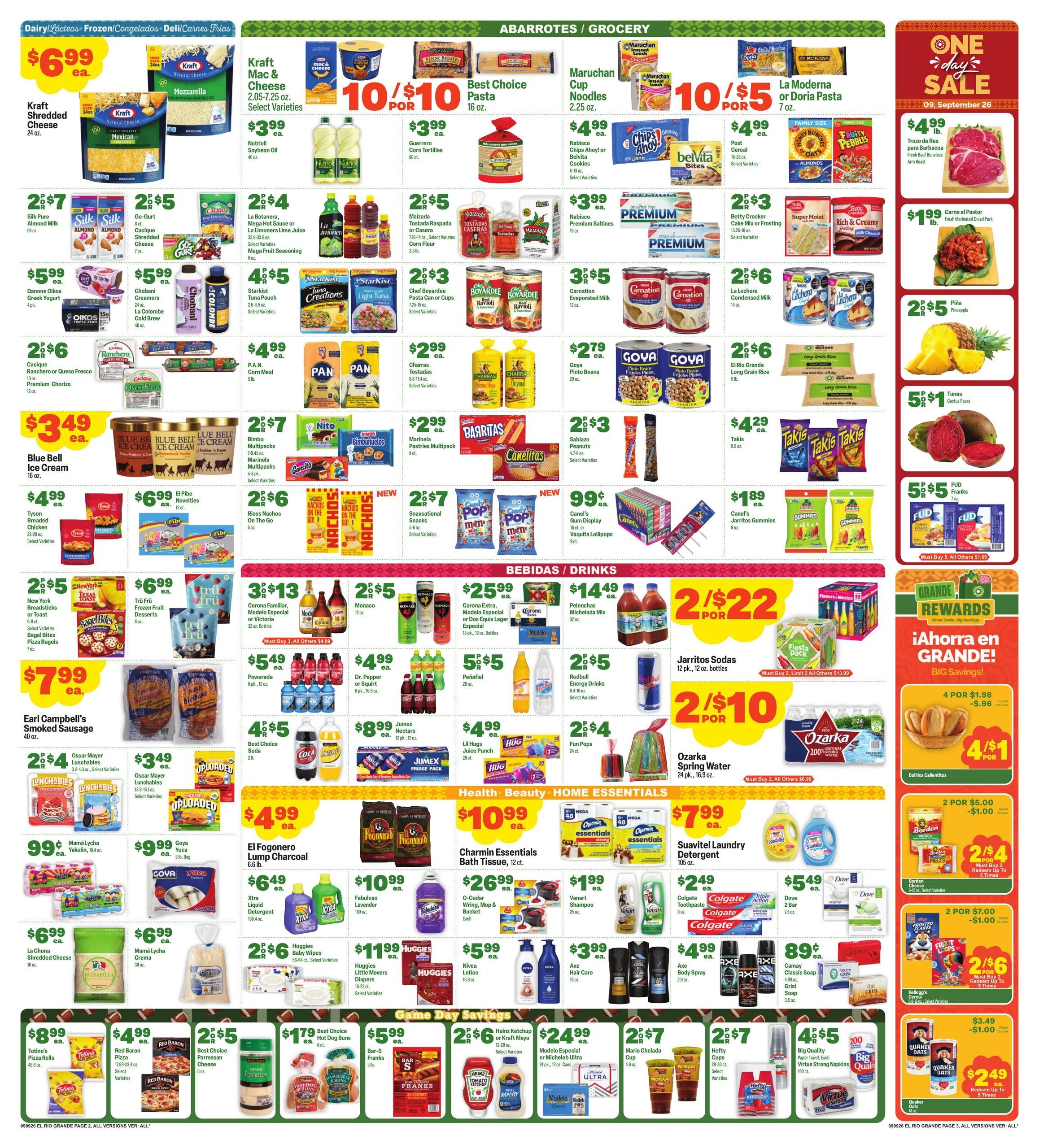 El Rio Grande (Dallas Area, TX) Weekly Ad September 9 - 15, 2026
