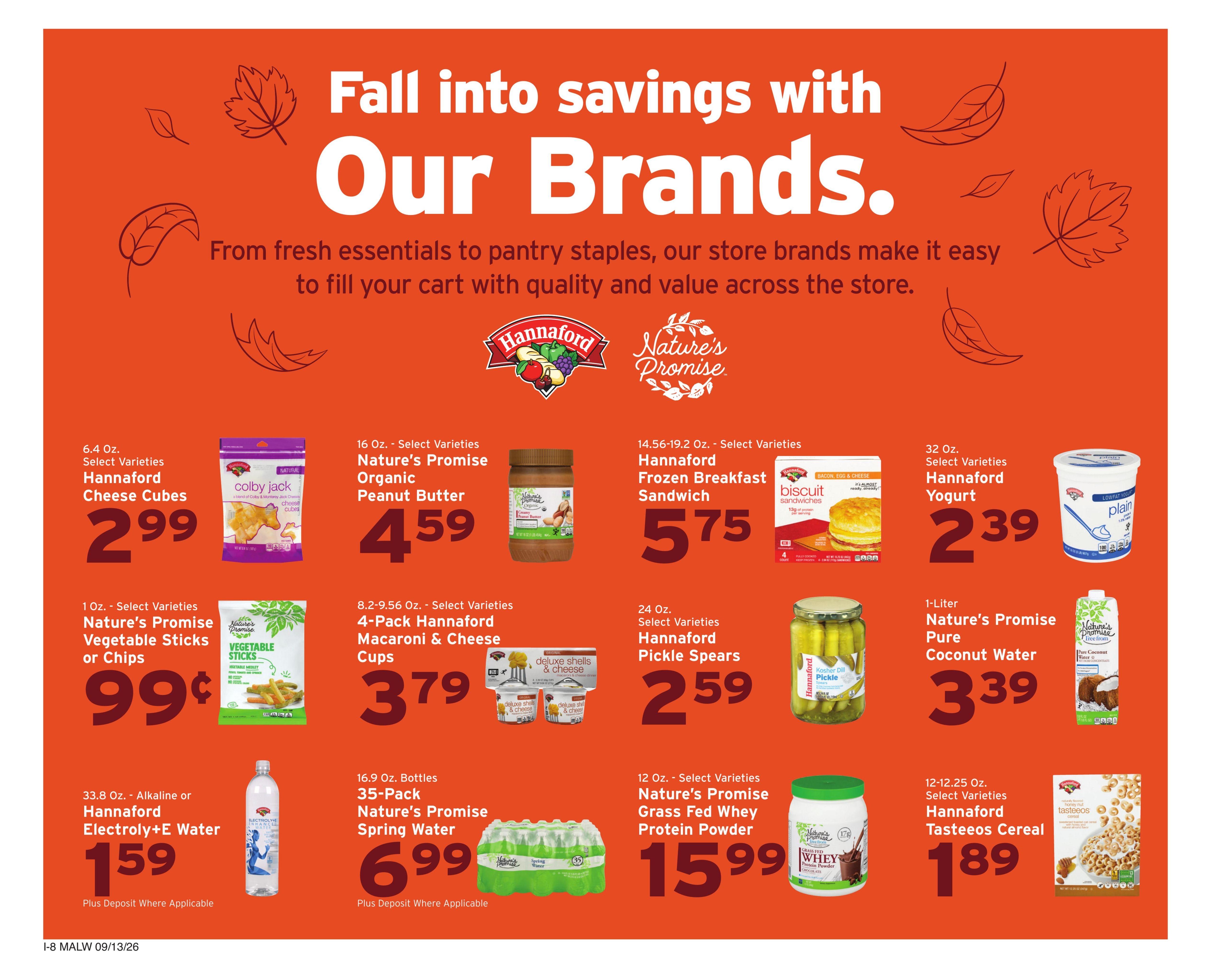 Hannaford (Athol Area, MA) Week 38 Weekly Ad September 13 - 19, 2026