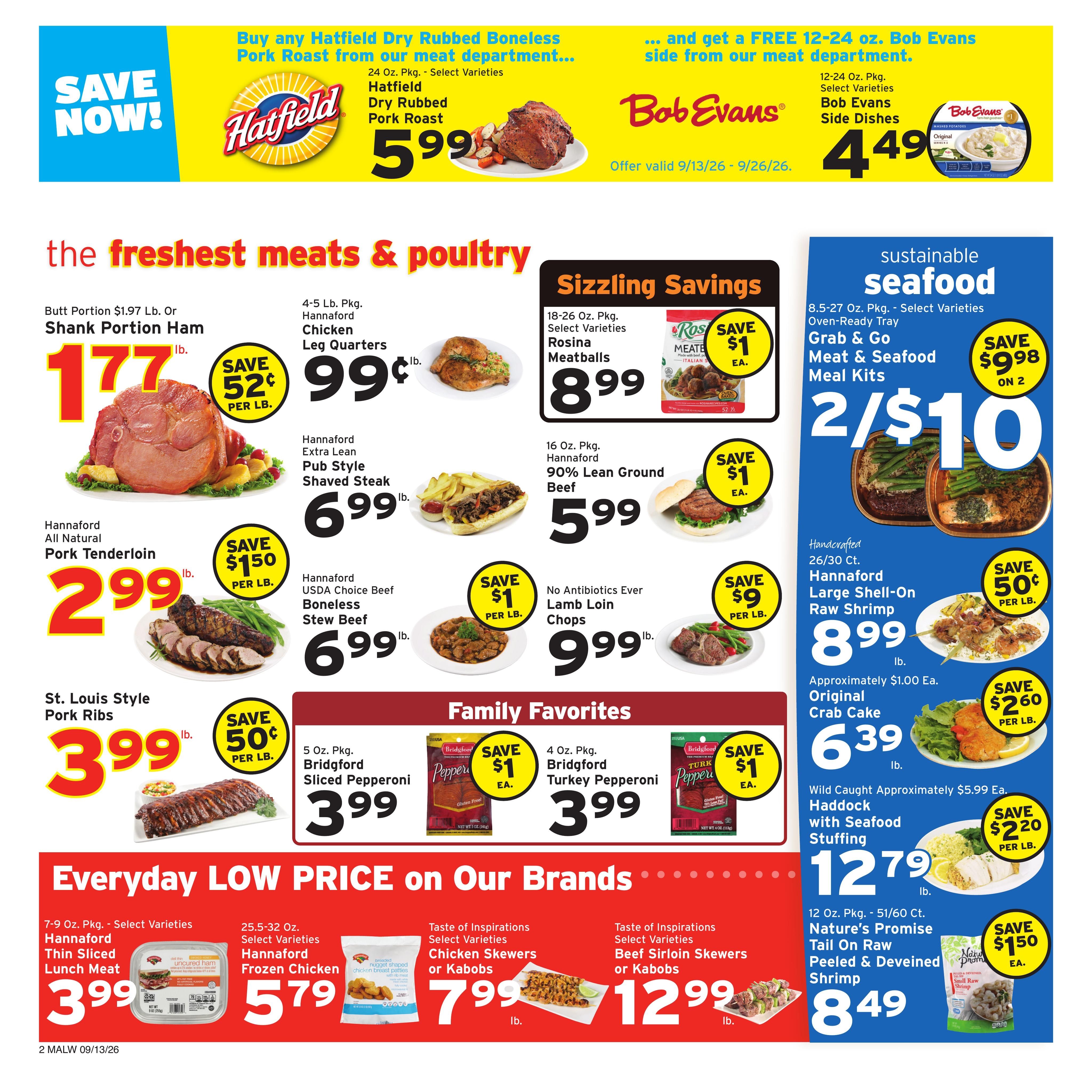 Hannaford (Athol Area, MA) Week 38 Weekly Ad September 13 - 19, 2026