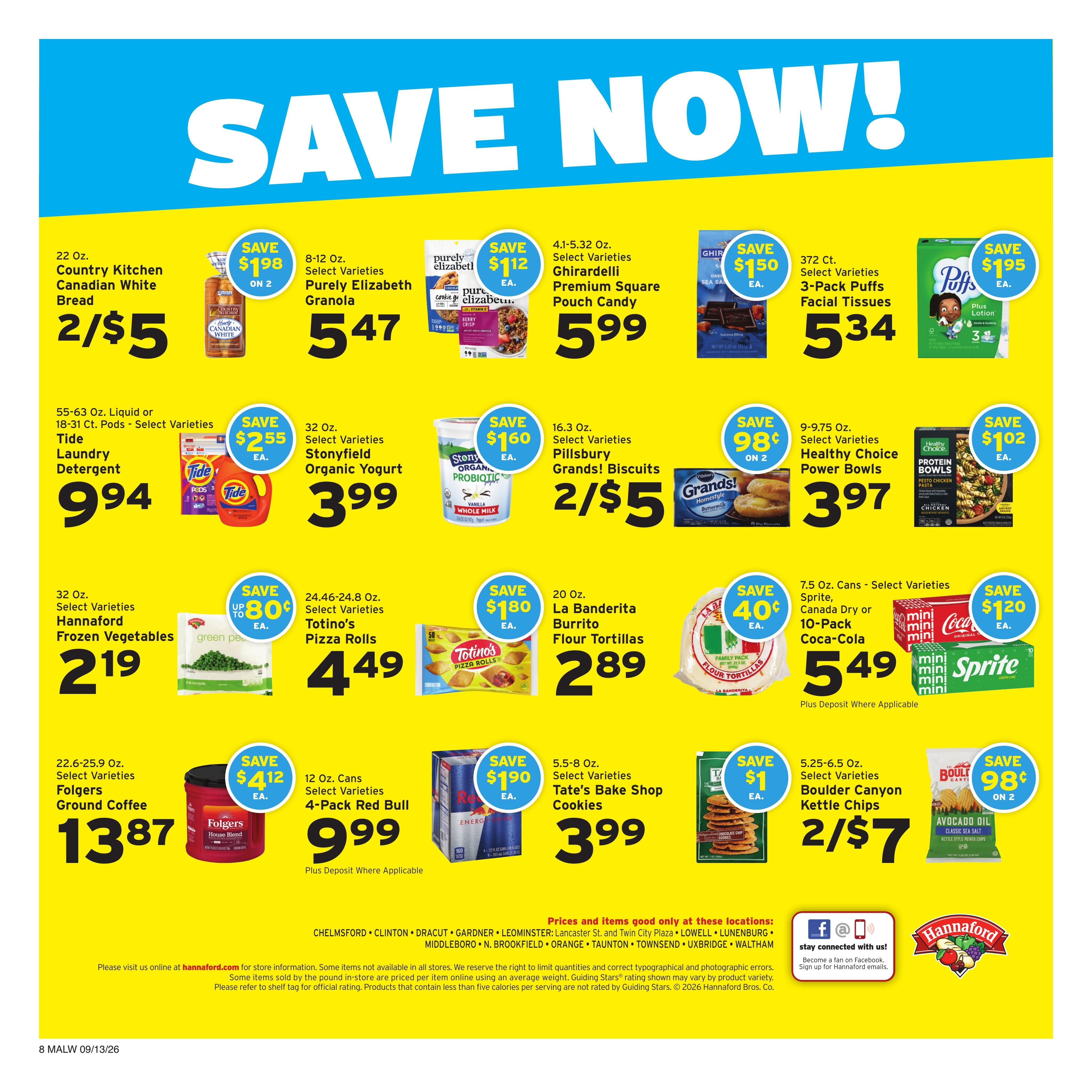 Hannaford (Athol Area, MA) Week 38 Weekly Ad September 13 - 19, 2026
