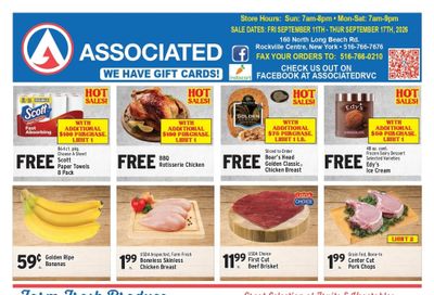 Associated Supermarkets (Carle Place Area, NY) Weekly Ad September 11 - 17, 2026