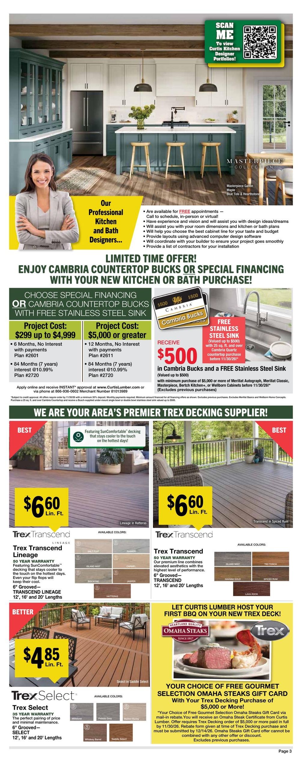 Curtis Lumber Sales Weekly Ad September 9 - 20, 2026