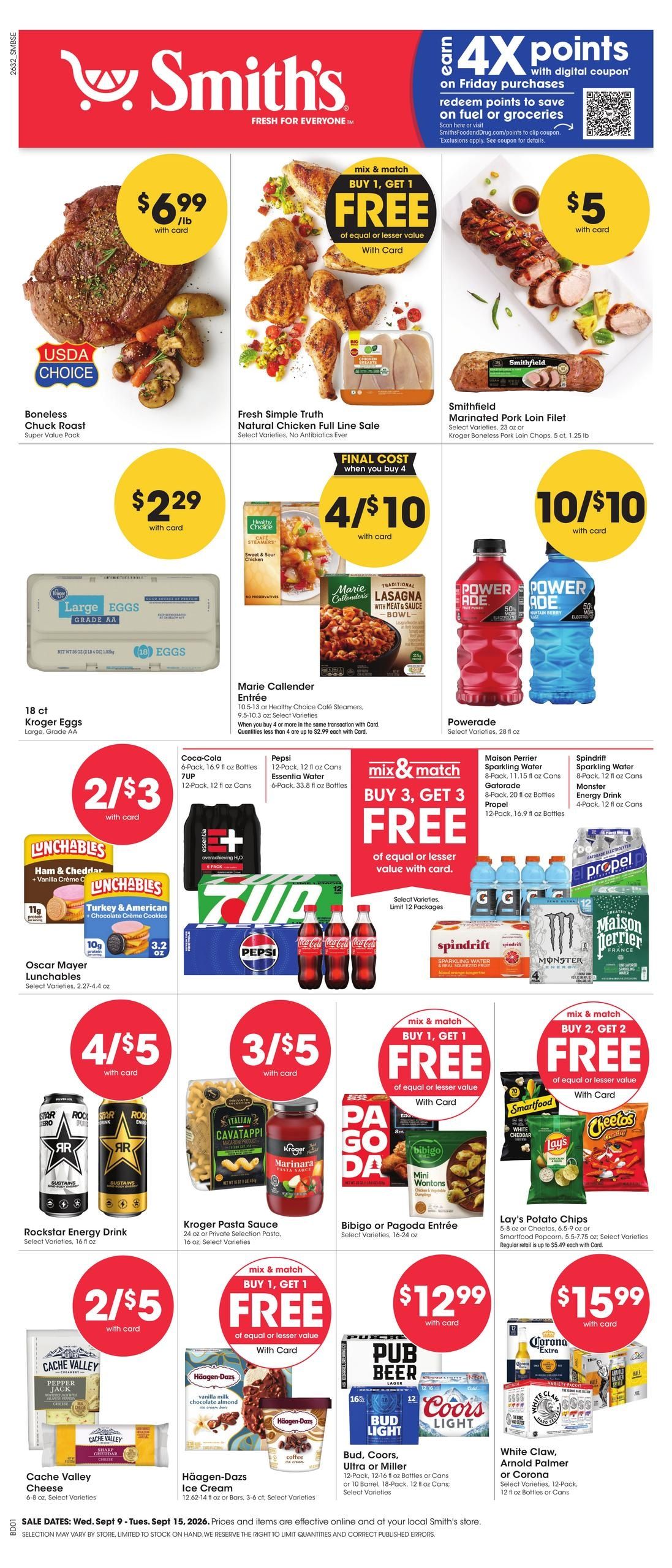 Smith's (Salt Lake City-West Valley City Area, UT) Weekly Ad September 9 - 15, 2026