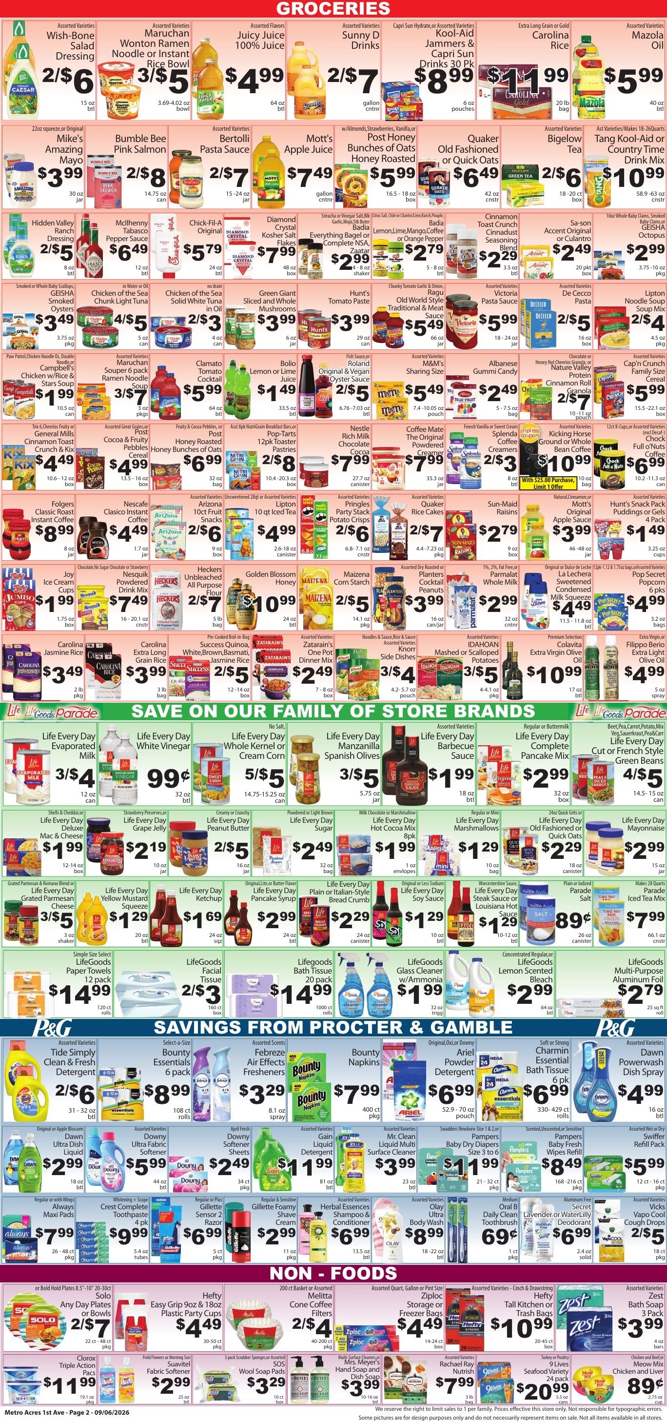 Metro Acres Market Weekly Ad September 13 - 19, 2026