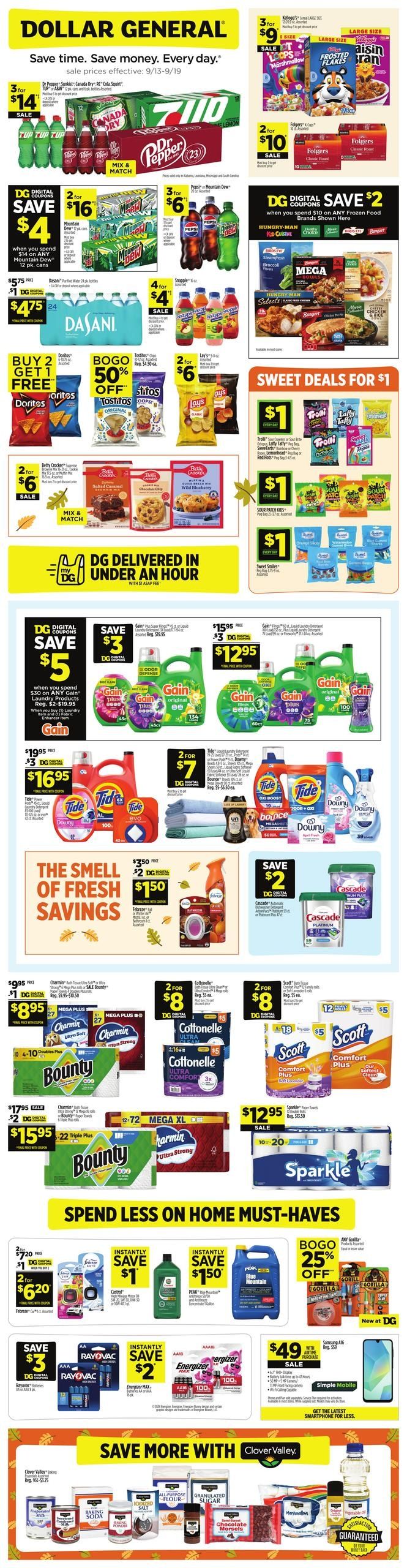 Dollar General (Shreveport-Vidalia Area, LA) Weekly Ad September 13 - 19, 2026