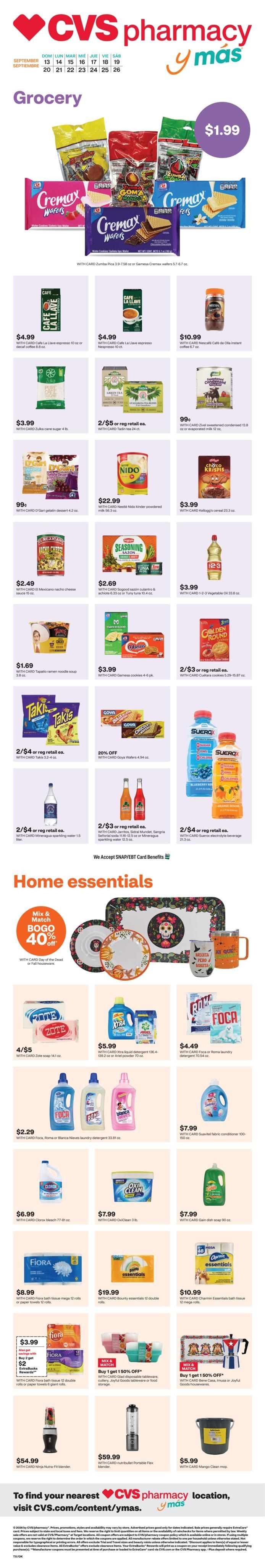 CVS Pharmacy (Edmond Area, OK) y más Weekly Ad September 13 - 26, 2026